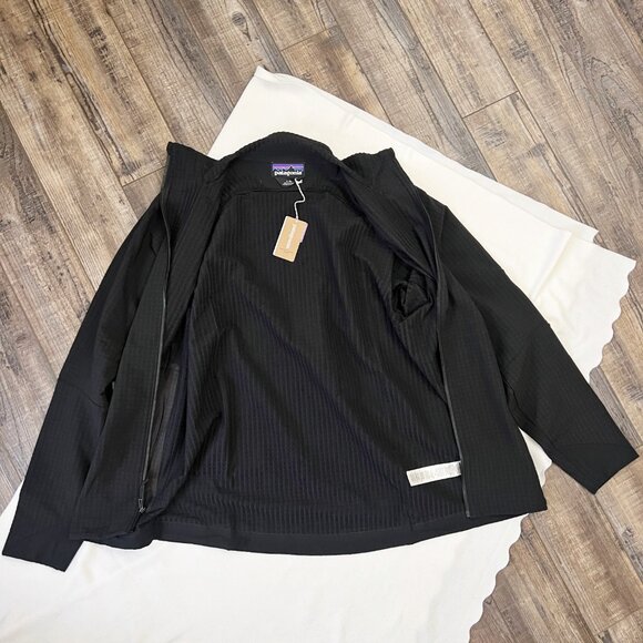 NEW Patagonia Men's R1 Polartec Power Grid Techface Jacket Size L Black - Picture 11 of 13